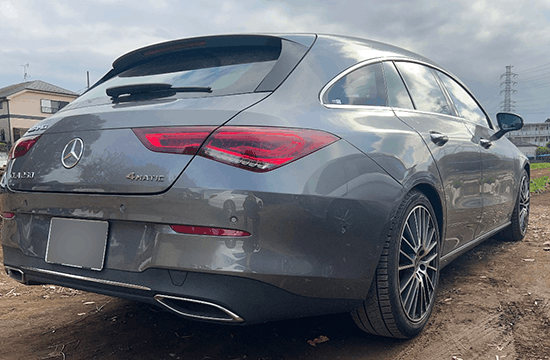 メルセデス・ベンツ CLA250 左側面キズ・へこみ修理